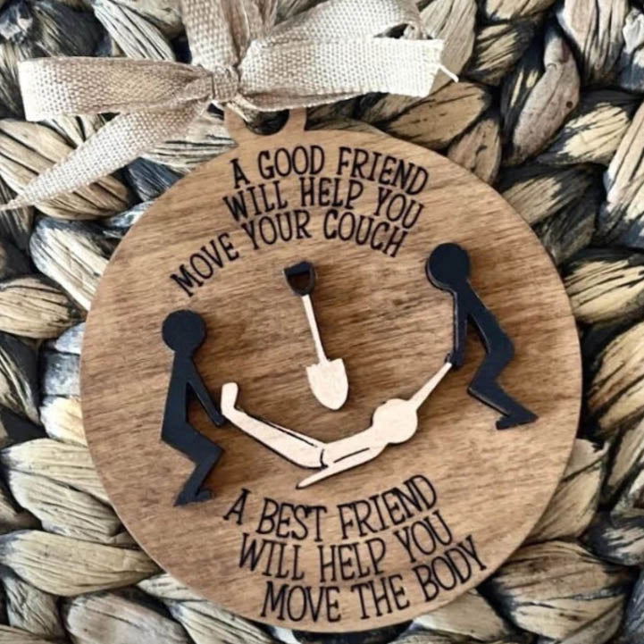 🔥Christmas pre-sale 50% OFF🎁✨Funny Wooden Friendship Christmas ornament❤