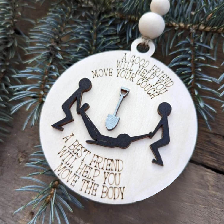🔥Christmas pre-sale 50% OFF🎁✨Funny Wooden Friendship Christmas ornament❤