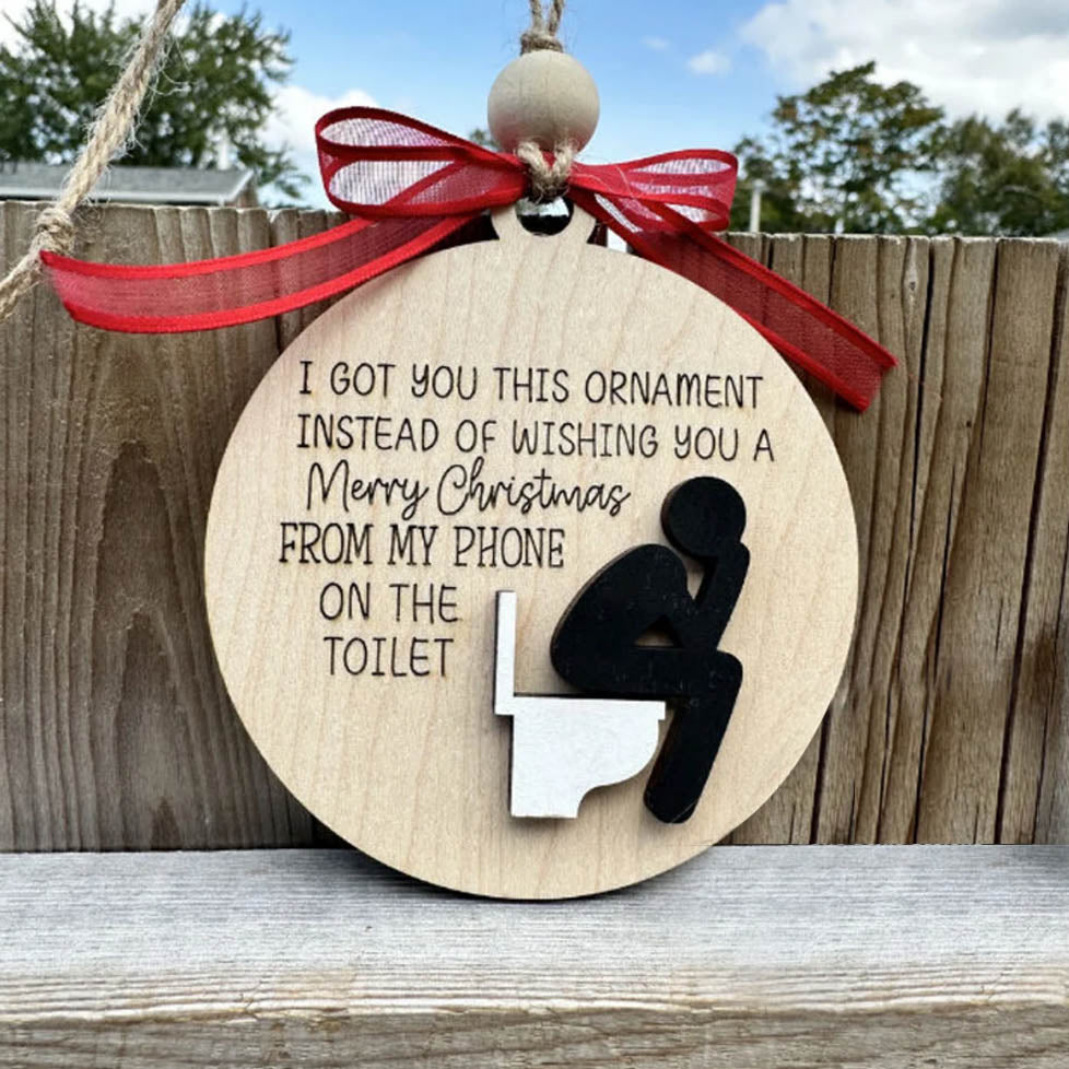 🔥Christmas pre-sale 50% OFF🎁✨Funny Wooden Friendship Christmas ornament❤