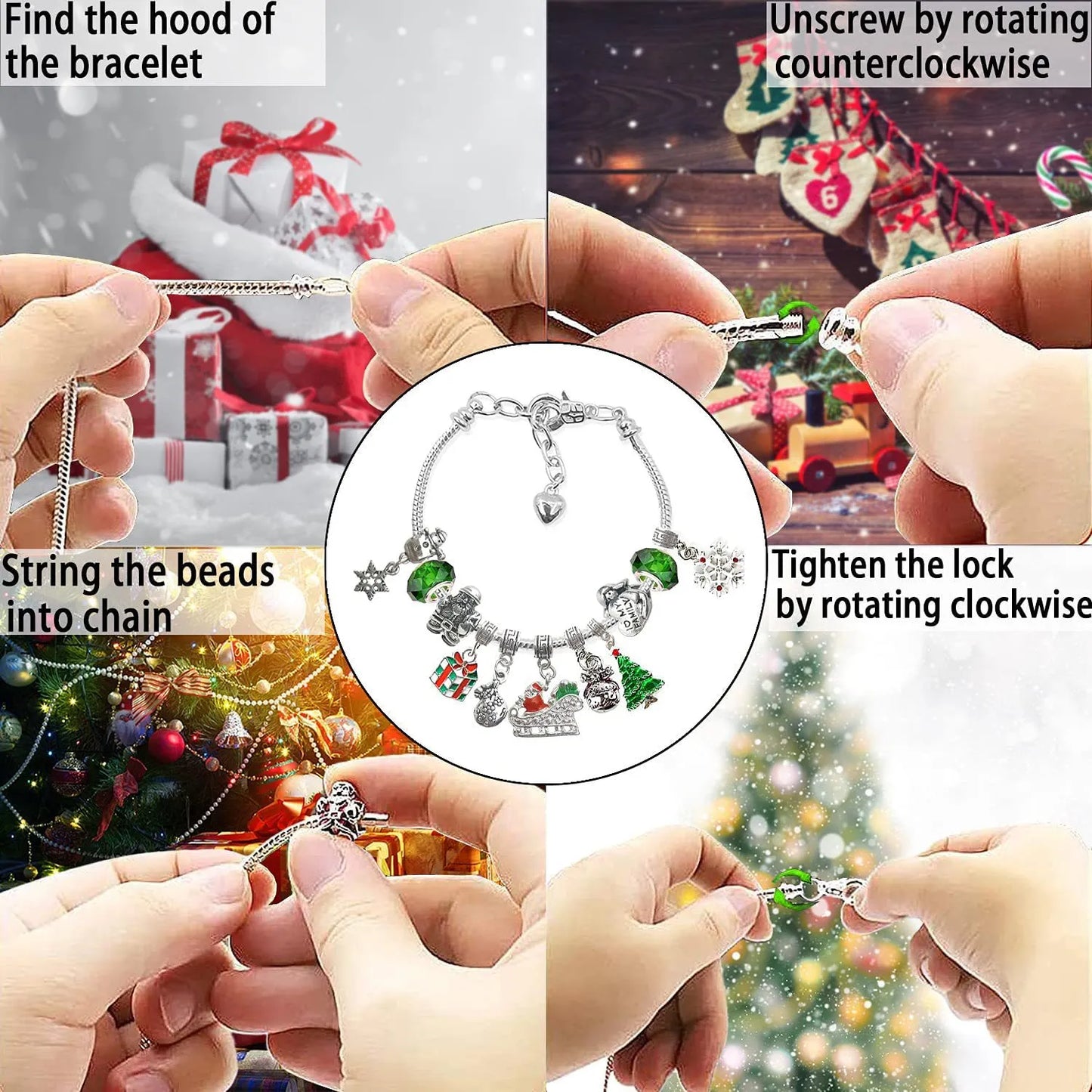 🎁DIY Christmas Advent Calendar Bracelets Set