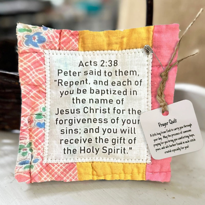 🥰Prayer Quilt with cross inside✝️