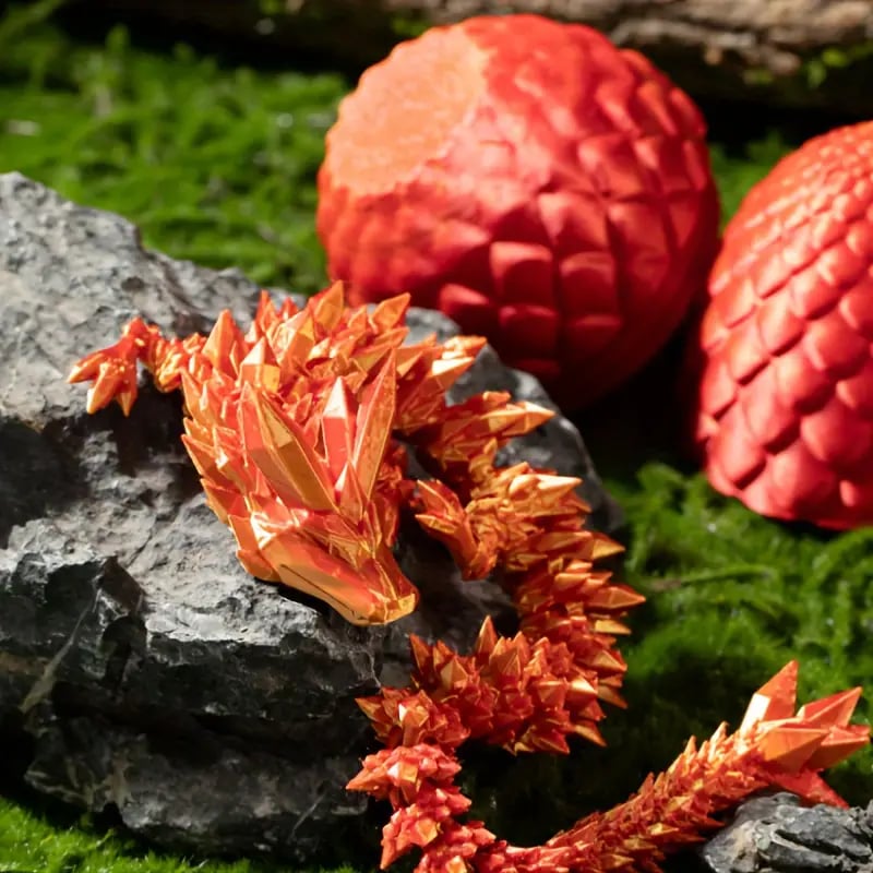 π3D-Printed Articulated Crystal Dragon