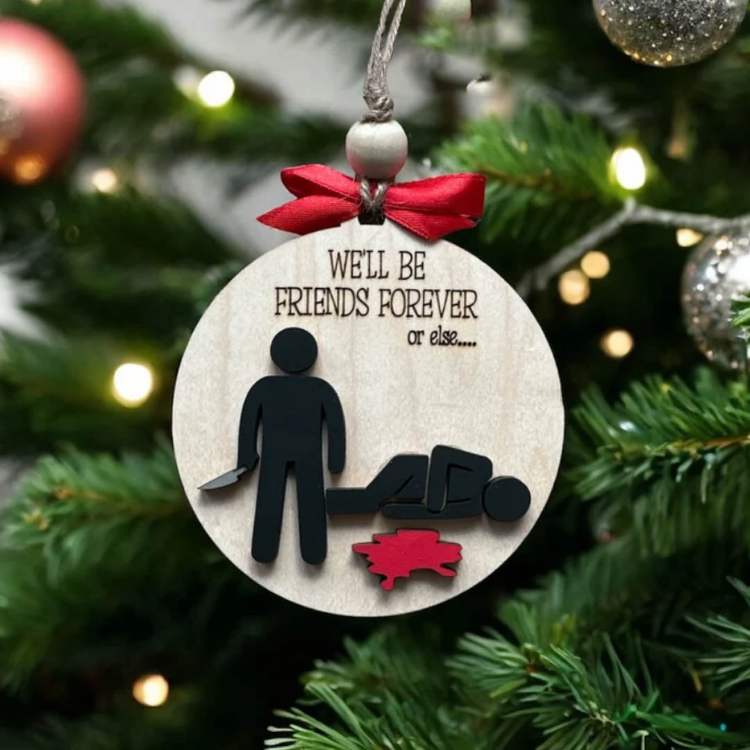 🔥Christmas pre-sale 50% OFF🎁✨Funny Wooden Friendship Christmas ornament❤