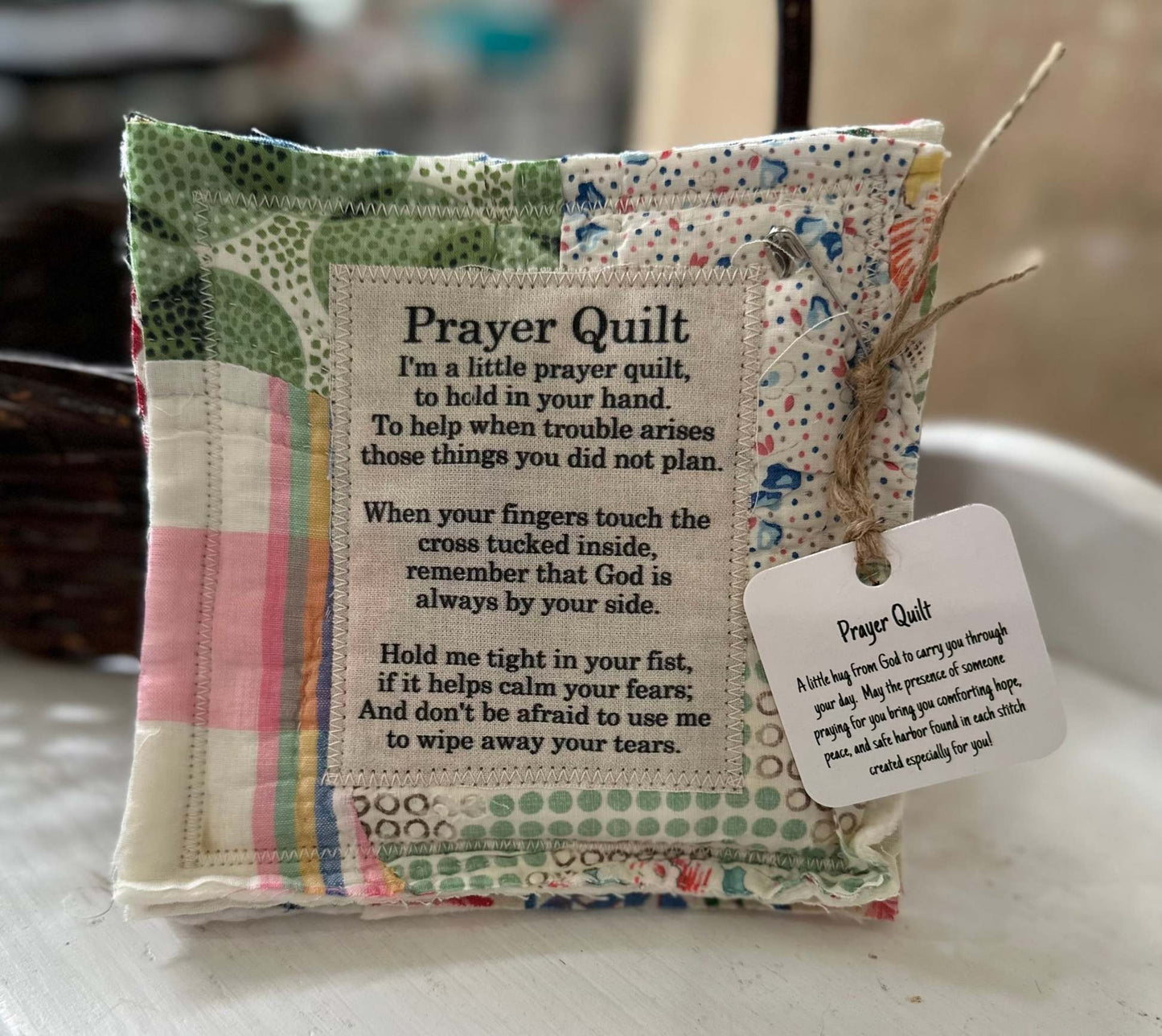 🥰Prayer Quilt with cross inside✝️