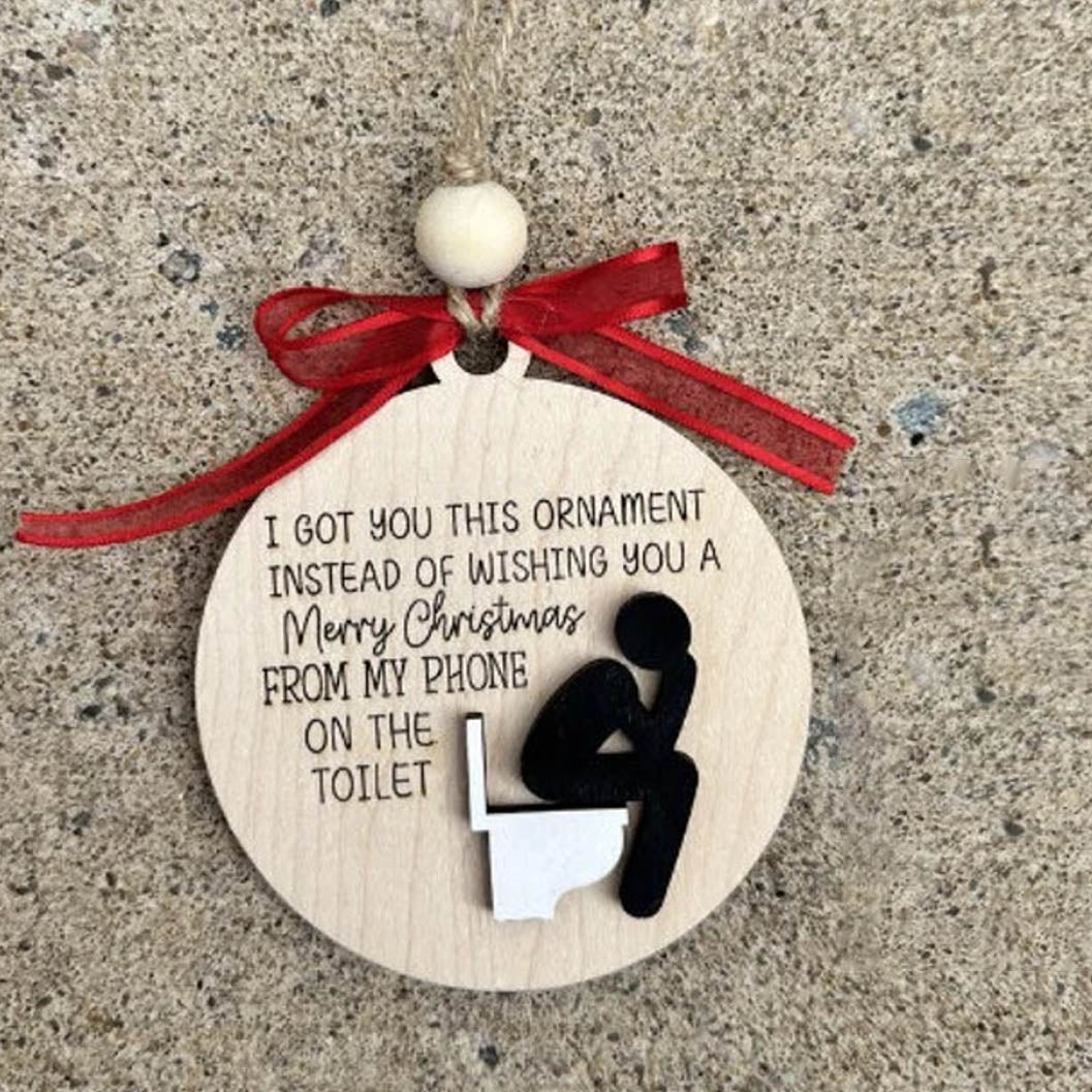 🔥Christmas pre-sale 50% OFF🎁✨Funny Wooden Friendship Christmas ornament❤