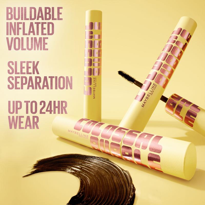 Bubble Washable Mascara, Buildable Mascara Volume and Length Formula for Bold, Separated Lashes