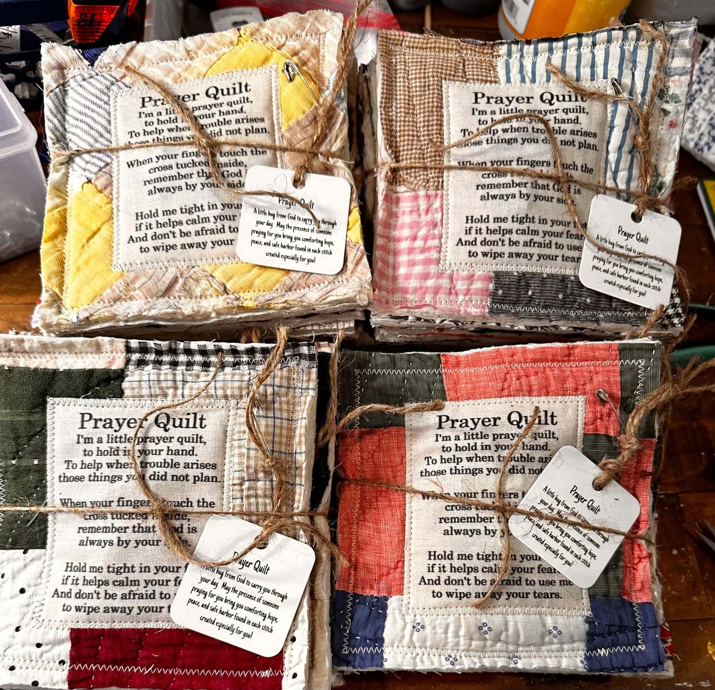 🥰Prayer Quilt with cross inside✝️
