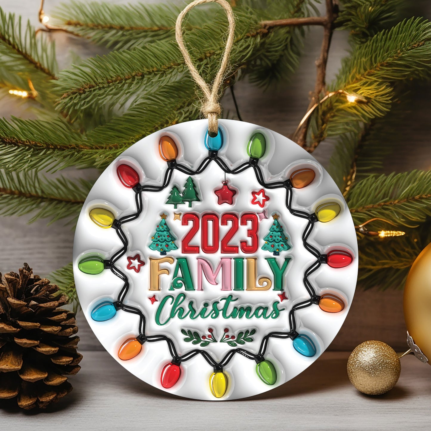 🎁BESTIES CHRISTMAS ROUND ORNAMENT