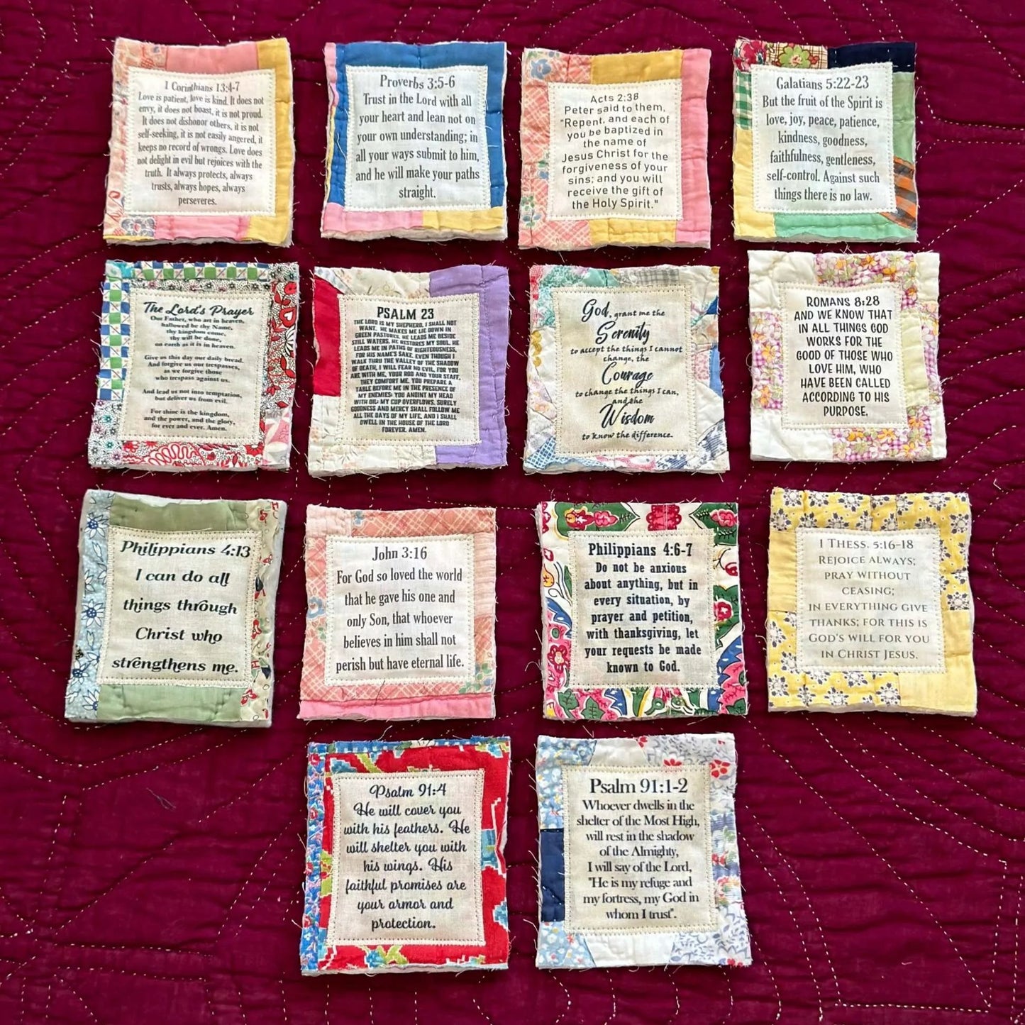 🥰Prayer Quilt with cross inside✝️