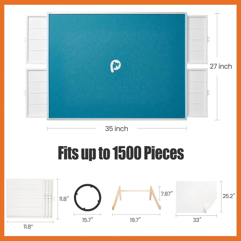 💥Clearance Sale🚀Rotating Puzzle Board with Drawers and Cover.Tilt&Lazy Susan