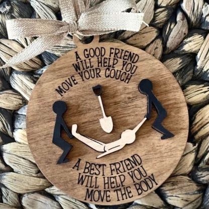 🔥Christmas pre-sale 50% OFF🎁✨Funny Wooden Friendship Christmas ornament❤