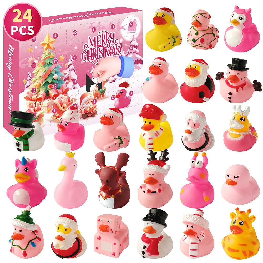 24 Pcs Countdown Christmas Rubber Ducks Advent Calendar Secondary image