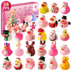 24 Pcs Countdown Christmas Rubber Ducks Advent Calendar