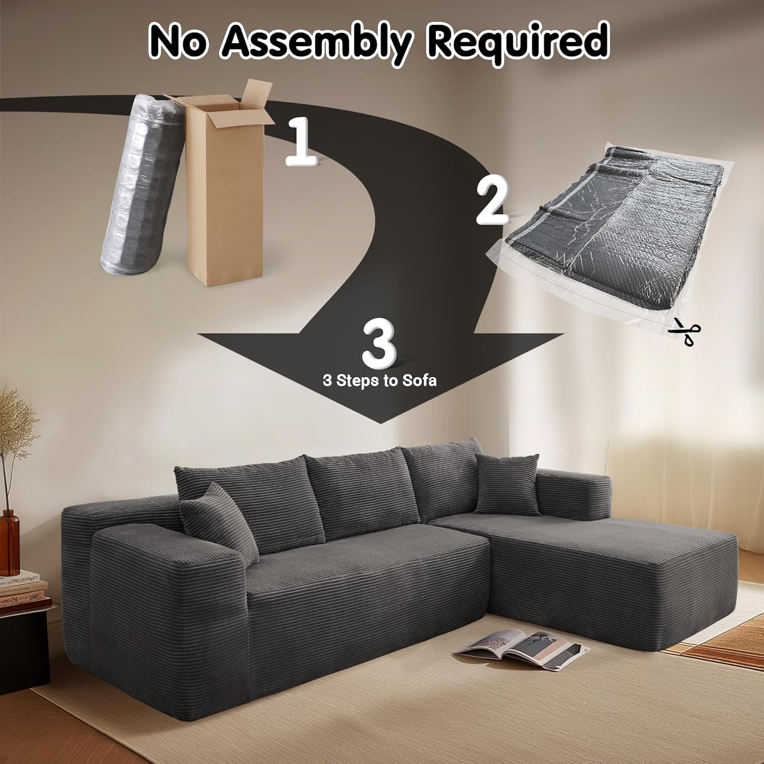 💝Today's Specials💝Minimalist L-Shape Couch