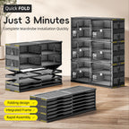 💥Clearance Sale💥Buy 2 Get 2 Free 🔥Foldable Shoe Rack Shoe Box for Closet Entryway