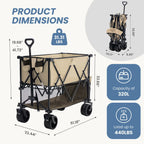 💥Clearance Sale💥400L Folding Wagon Cart for Camping and Outdoor Use