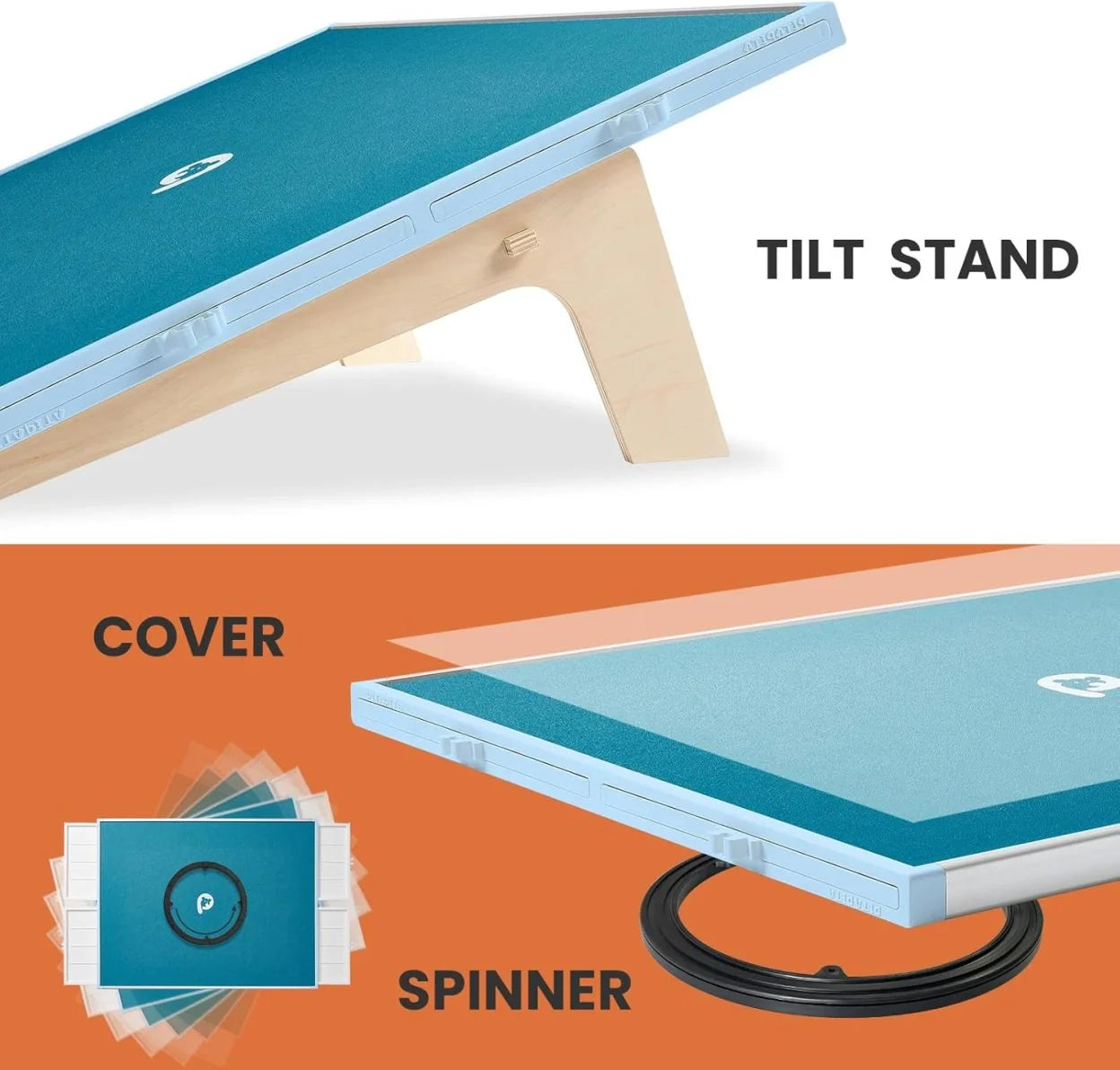 💥Clearance Sale🚀Rotating Puzzle Board with Drawers and Cover.Tilt&Lazy Susan
