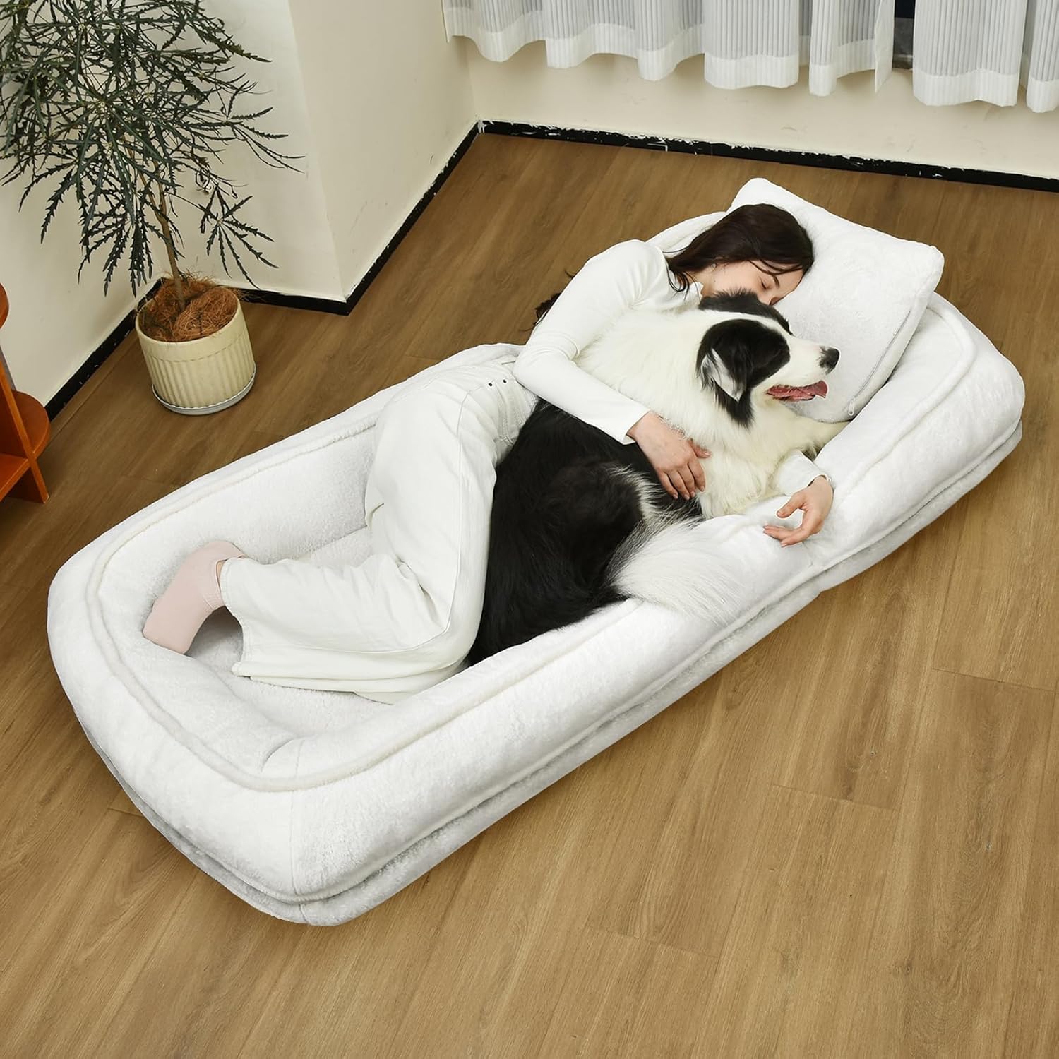 💥 Clearance Sale - Human Dog Bed 🛋️✨ Adjustable Lounge 🐶 Main image