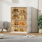 💥Clearance Sale💥Buy 2 Get 2 Free 🔥Foldable Shoe Rack Shoe Box for Closet Entryway