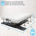 💝Last Day Clearance Sale-Air Mattress with Frame & Rolling Case
