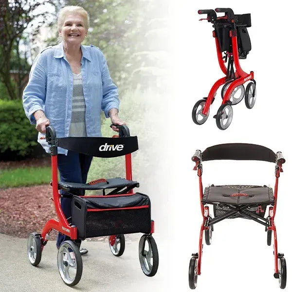 💥 💝LAST DAY FOR CLEARANCE 💥 --MEDICAL FOLDABLE LIGHTWEIGHT ROLLATOR Main image