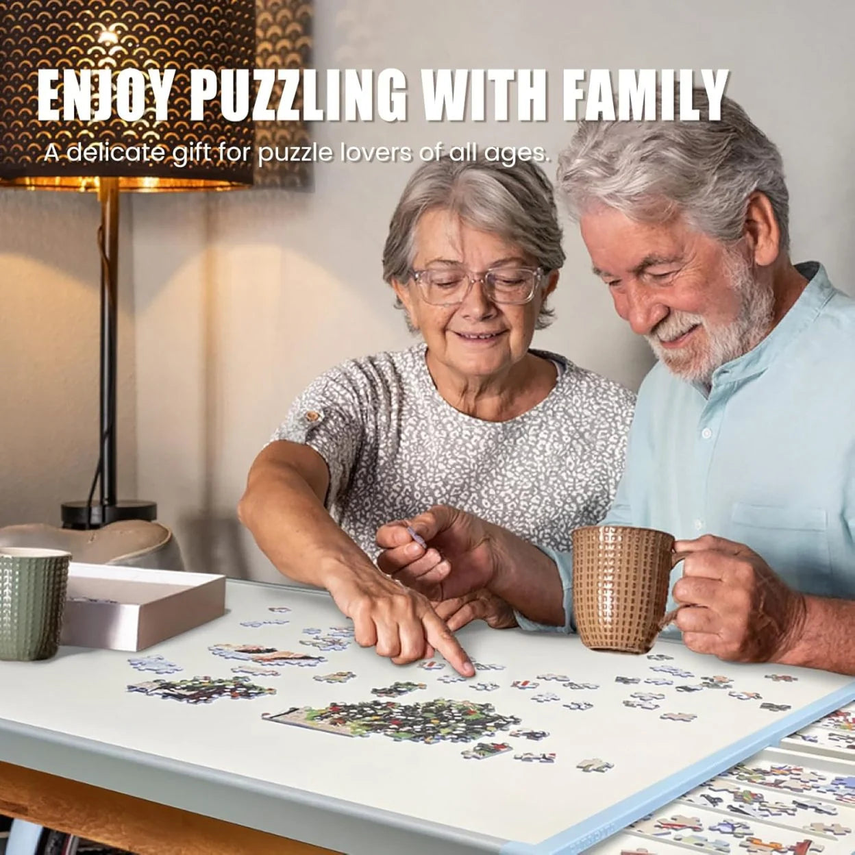 💥Clearance Sale🚀Rotating Puzzle Board with Drawers and Cover.Tilt&Lazy Susan Secondary image