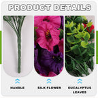 Artificial Flower , Faux Flower, Decorative Flower for Home Garden, Porch, Window Box, Yard and Seasonal Celebrations