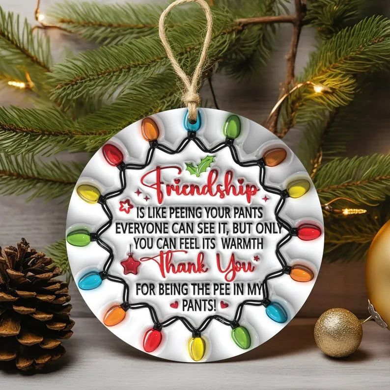 🎁BESTIES CHRISTMAS ROUND ORNAMENT Secondary image